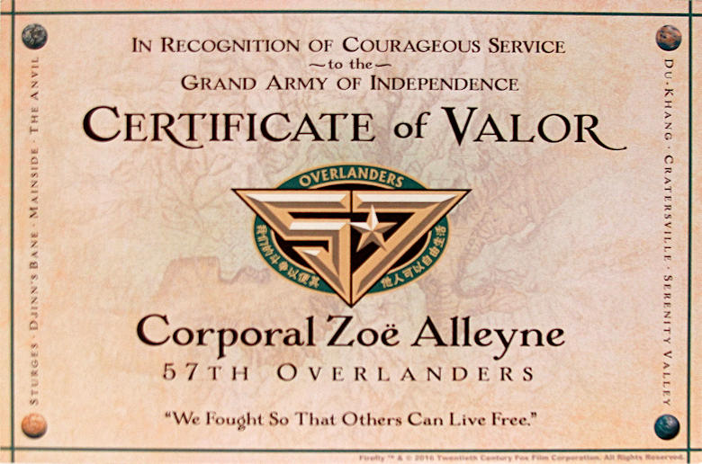 Certificate of Valor